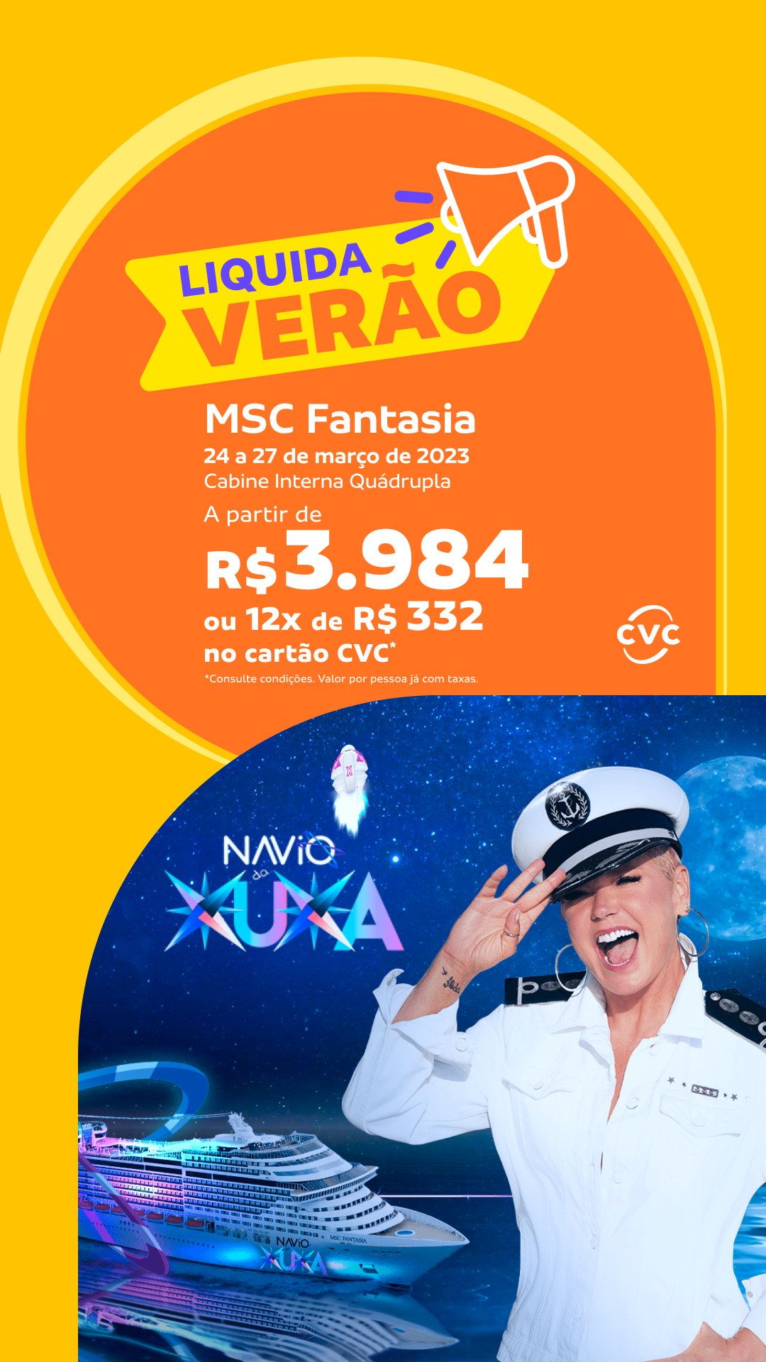 Cruzeiros temáticos 2023 conheça os navios da Xuxa e do Luan Santana