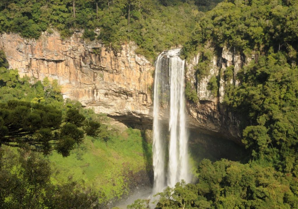 Cachoeira no Parque Caracol, em Canela