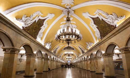 Moscou, estação de metrô Komsomolskaya