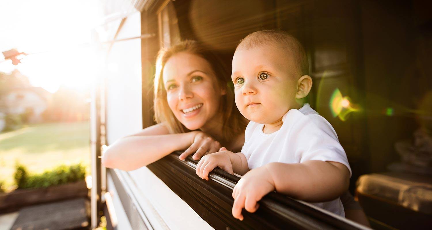 Viagem de ônibus com criança