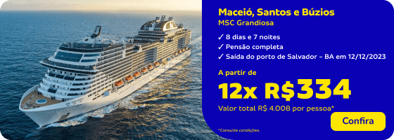 Maceió, Santos e Búzios - MSC Grandiosa