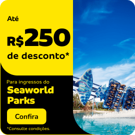 Até R$250 de desconto* para ingressos do Seaworld Parks 