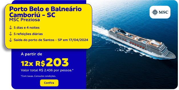 Porto Belo e Balneário Camboriú - SC  / MSC Preziosa