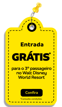 Entrada GRÁTIS para o 3º passageiro no Walt Disney World Resort*