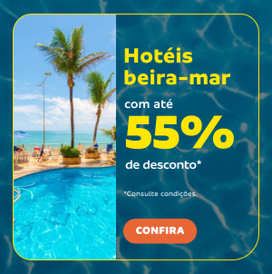 Hotéis beira-mar com até 55% de desconto*
