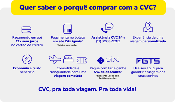 Quer saber o porquê comprar com a CVC?