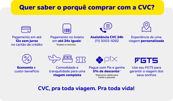 Quer saber o porquê comprar com a CVC?