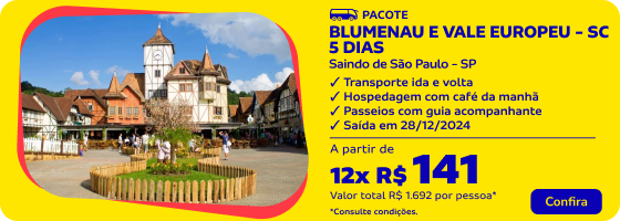 Blumenau e Vale Europeu - SC | 5 dias