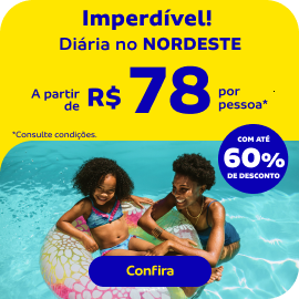 Diária no NORDESTE a partir de R$78 por pessoa