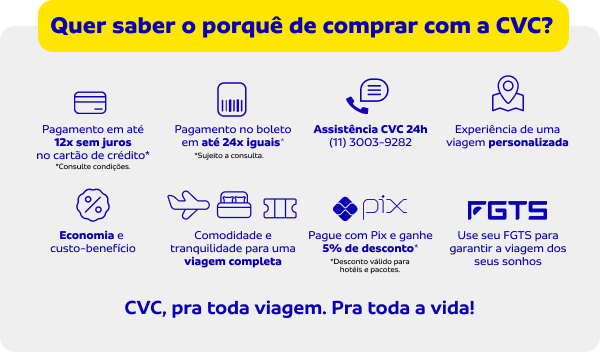 Quer saber o porquê de comprar com a CVC?