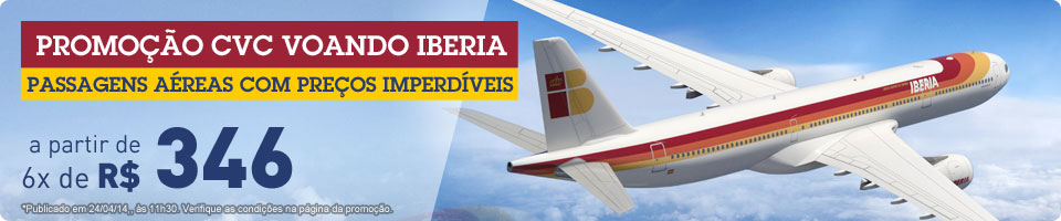 Promoção CVC voando Ibéria: Preços muito baixos para destinos europeus